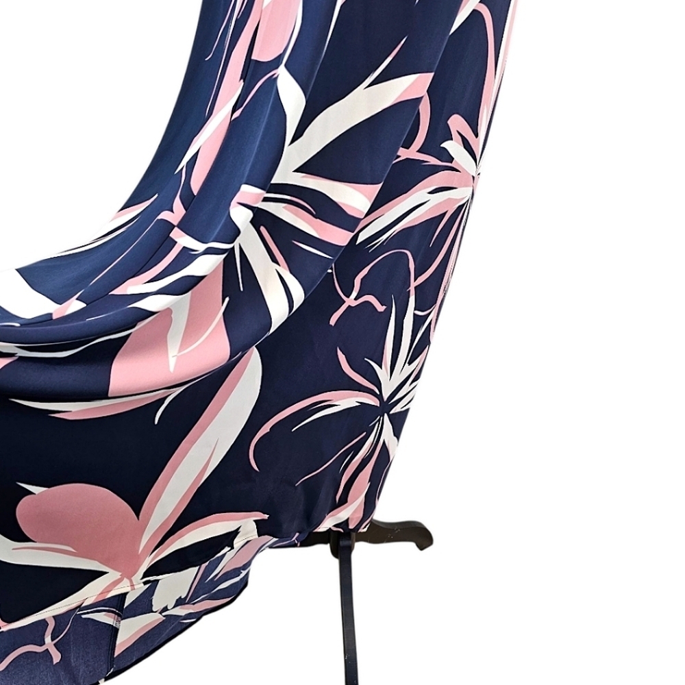 Cynthia Rowley Floral Halter Maxi Dress Sz Small Navy Summer Vacation Resortwear - Picture 14 of 16